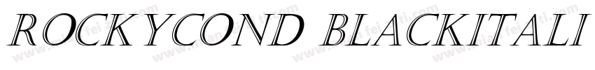 RockyCond BlackItali字体转换